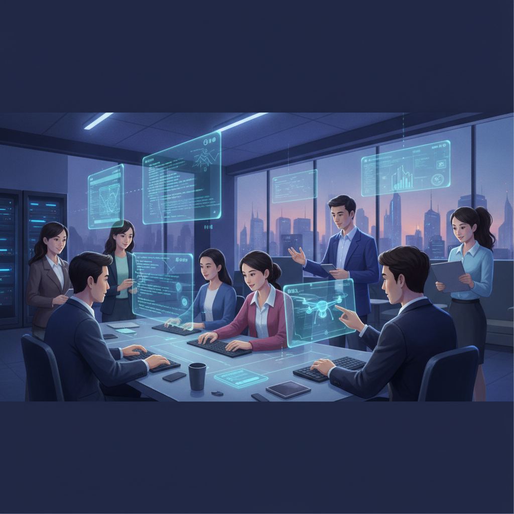 公司团队在开发新一代软件解决方案